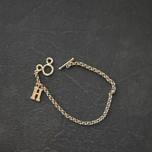 Gold Chain Bracelet with Charm